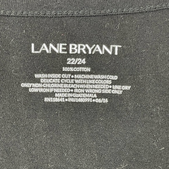 Lane Bryant Black Gold Leaves Top Size 22/24 - Picture 5 of 6